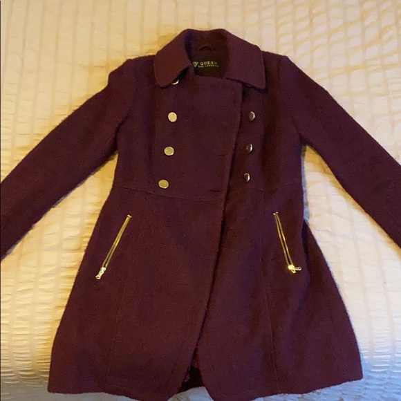 guess maroon coat